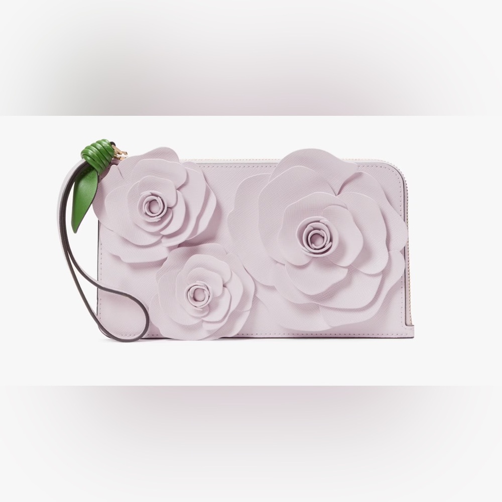 Flora Flower Medium L-Zip Wristlet
